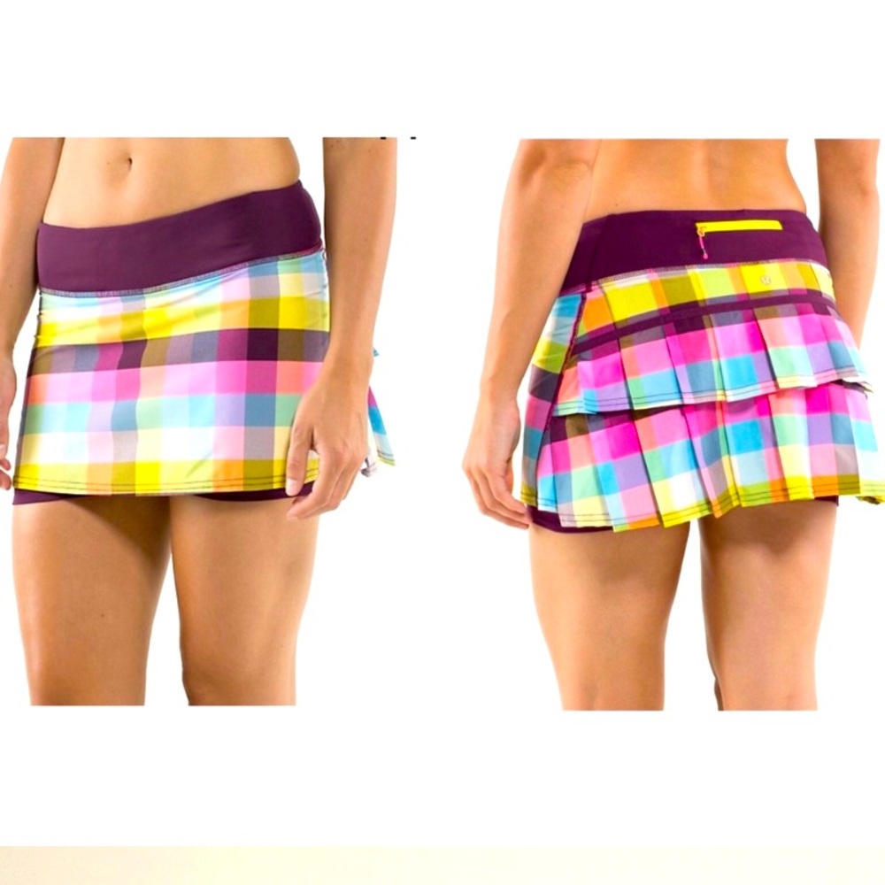 🍋 Lululemon pace setter skirt sea check plaid